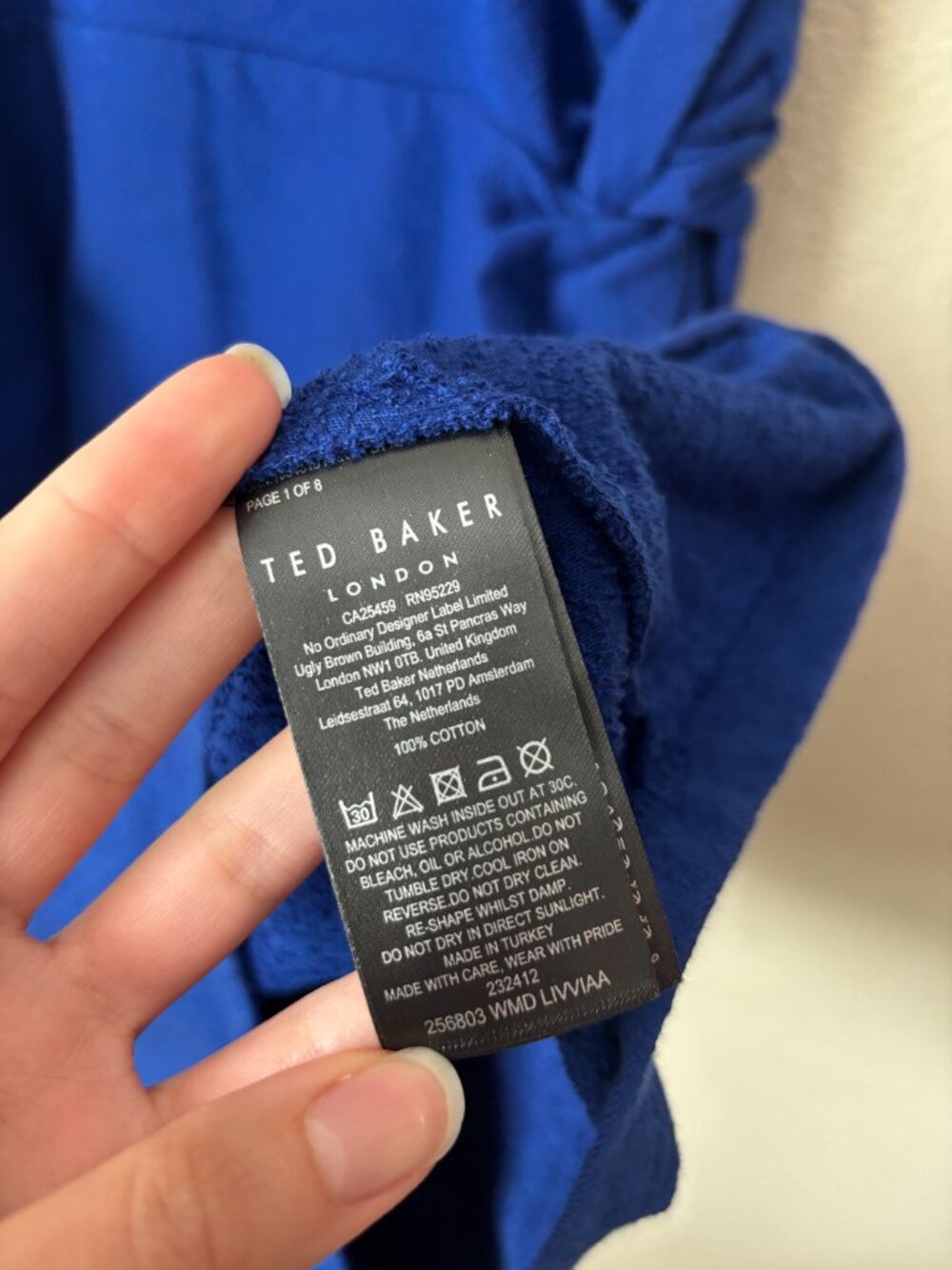 Ted Baker NEW Livviaa Knot Front Jersey Knit Mini Dress - Picture 6 of 9